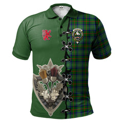 Clan Cranstoun Tartan Polo Shirt - Lion Rampant And Celtic Thistle Style KW75 Cranstoun Tartan Tartan Polo