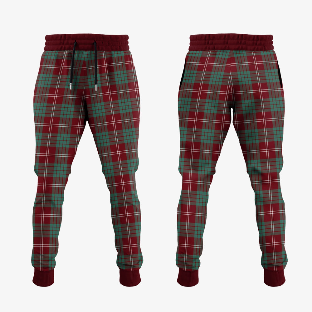 Clan Crawford Modern Of NewZealand Tartan Crest Jogger Sweatpants YY64 Clan Crawford Tartan Today