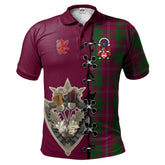Clan Crawford of NewZealand Tartan Polo Shirt - Lion Rampant And Celtic Thistle Style NE84 Crawford of NewZealand Tartan Tartan Polo