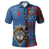 Clan Crichton Tartan Polo Shirt - Lion Rampant And Celtic Thistle Style ON40 Crichton Tartan Tartan Polo