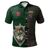 Clan Crosbie Tartan Polo Shirt - Lion Rampant And Celtic Thistle Style OY15 Crosbie Tartan Tartan Polo