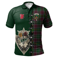 Clan Crosbie Tartan Polo Shirt - Lion Rampant And Celtic Thistle Style OY15 Crosbie Tartan Tartan Polo