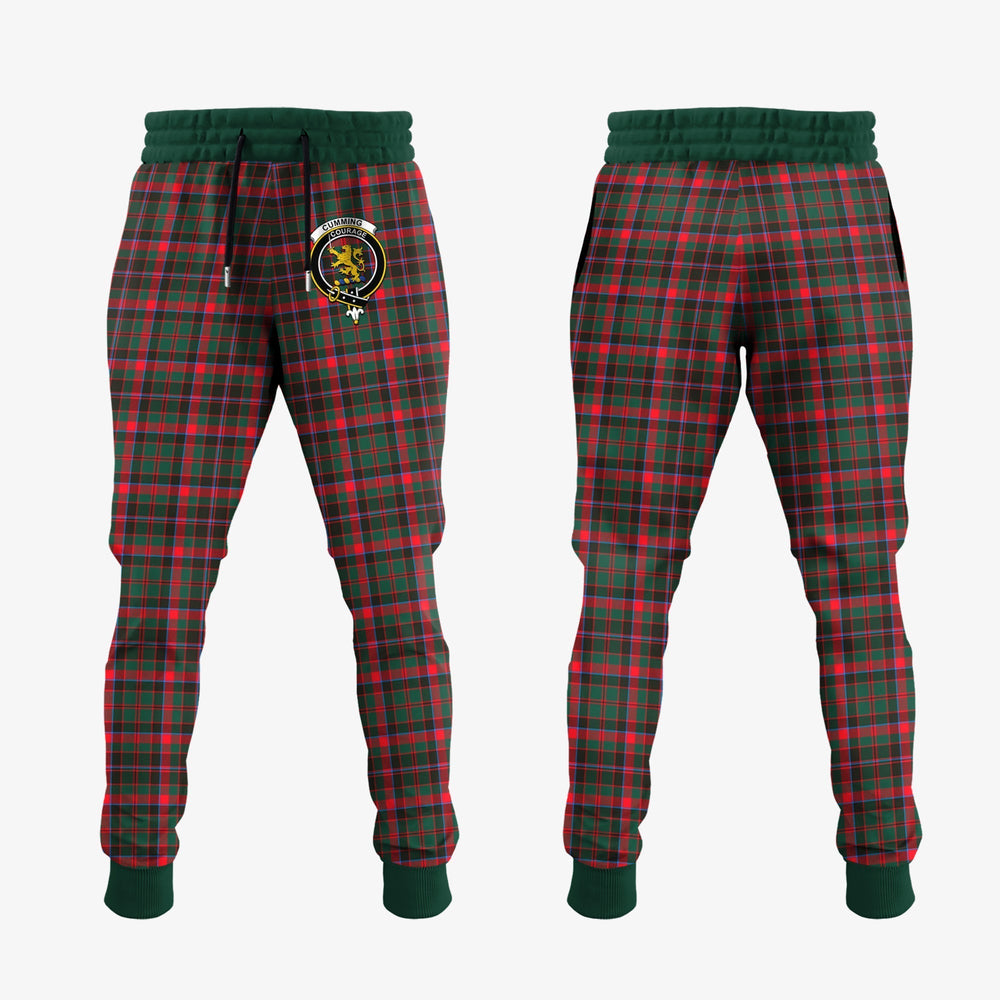 Clan Cumming Hunting Modern Tartan Crest Jogger Sweatpants PP58 Clan Cumming Tartan Today