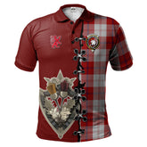 Clan Cunningham Dress Tartan Polo Shirt - Lion Rampant And Celtic Thistle Style QT35 Cunningham Dress Tartan Tartan Polo