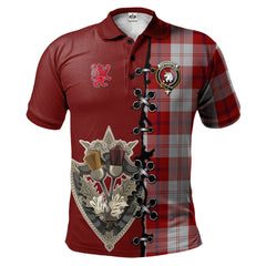 Clan Cunningham Dress Tartan Polo Shirt - Lion Rampant And Celtic Thistle Style QT35 Cunningham Dress Tartan Tartan Polo
