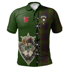 Clan Cunningham Hunting Modern Tartan Polo Shirt - Lion Rampant And Celtic Thistle Style CD94 Cunningham Hunting Modern Tartan Tartan Polo