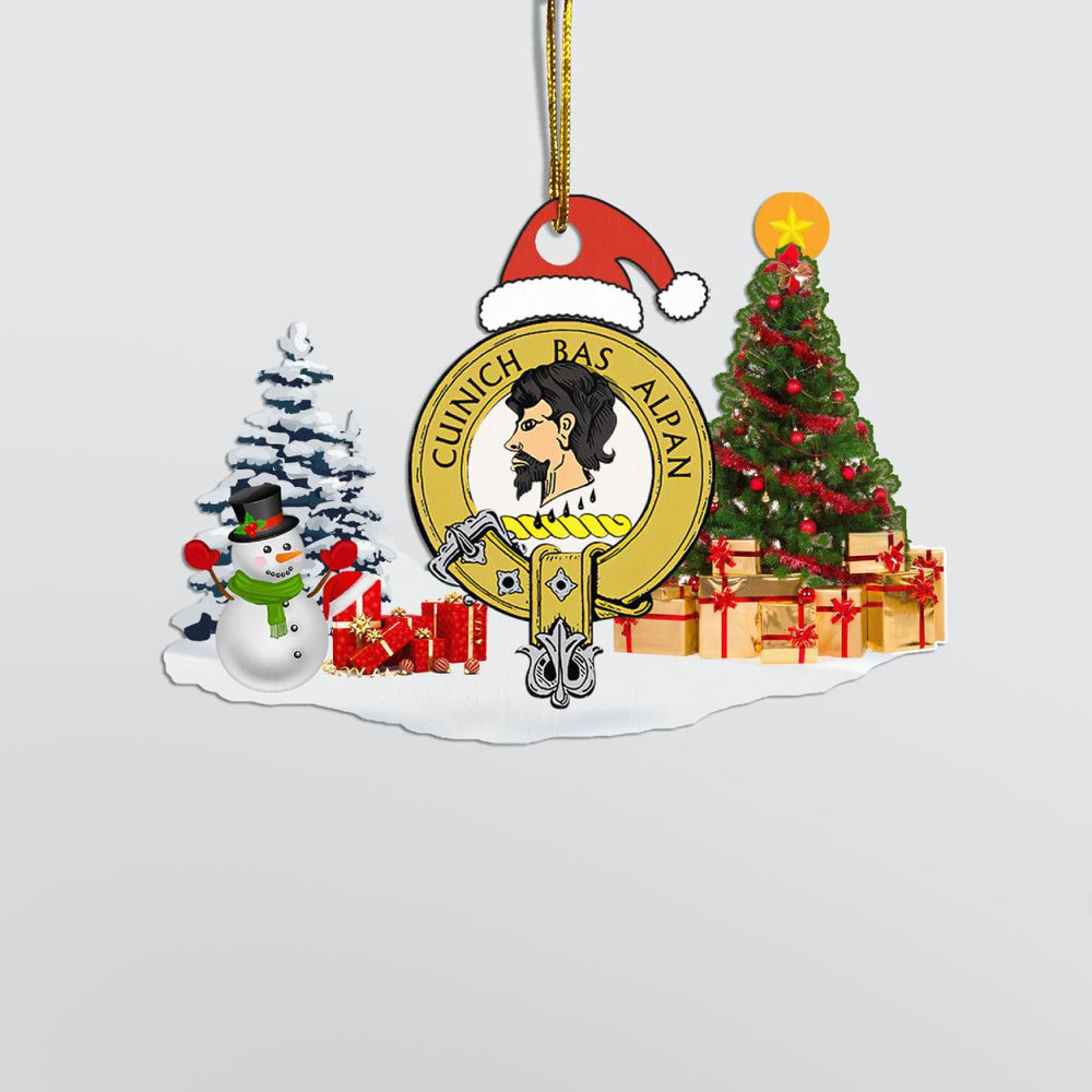 Clan MacAlpine Crest Tartan Acrylic Christmas Ornament QI87 MacAlpine Tartan Tartan Christmas
