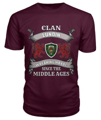 Clan Lundin Family Tartan 2D T-shirt YM91 Lundin Tartan Clan Tartan T-Shirt Maroon S Lundin Tartan Clan