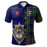 Clan Dalrymple Tartan Polo Shirt - Lion Rampant And Celtic Thistle Style BN36 Dalrymple Tartan Tartan Polo