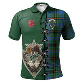 Clan Davidson Ancient Tartan Polo Shirt - Lion Rampant And Celtic Thistle Style IL97 Davidson Ancient Tartan Tartan Polo
