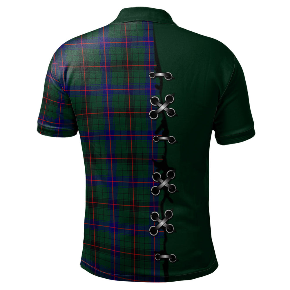 Clan Davidson Modern Tartan Polo Shirt - Lion Rampant And Celtic Thistle Style CH29 Davidson Modern Tartan Tartan Polo