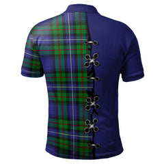 Clan Donnachaidh Tartan Polo Shirt - Lion Rampant And Celtic Thistle Style QW82 Donnachaidh Tartan Tartan Polo