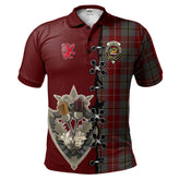 Clan Douglas Ancient Red Tartan Polo Shirt - Lion Rampant And Celtic Thistle Style YW63 Douglas Ancient Red Tartan Tartan Polo