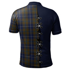 Clan Douglas Brown Tartan Polo Shirt - Lion Rampant And Celtic Thistle Style MQ67 Douglas Brown Tartan Tartan Polo