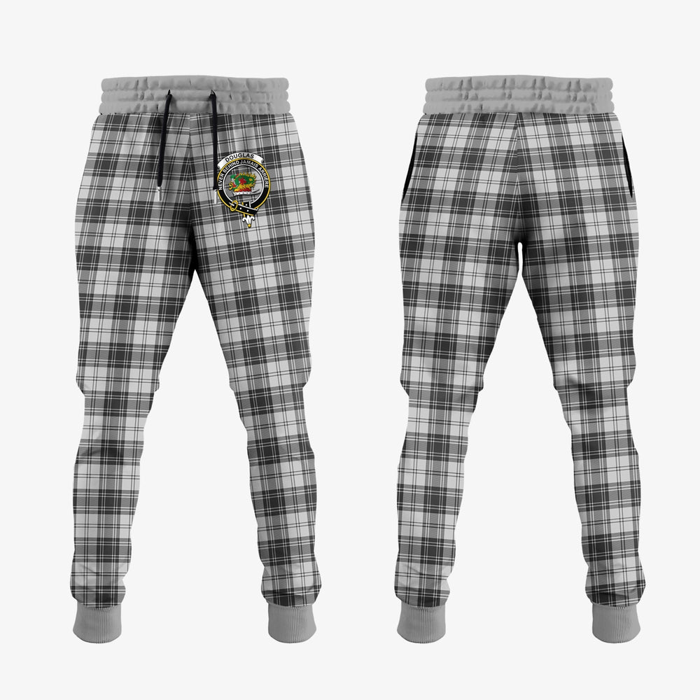 Clan Douglas Grey Modern Tartan Crest Jogger Sweatpants ZT72 Clan Douglas Tartan Today