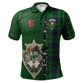 Clan Duncan Tartan Polo Shirt - Lion Rampant And Celtic Thistle Style NP97 Duncan Tartan Tartan Polo