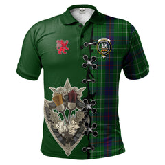 Clan Duncan Tartan Polo Shirt - Lion Rampant And Celtic Thistle Style NP97 Duncan Tartan Tartan Polo