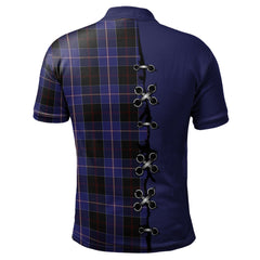 Clan Dunlop Tartan Polo Shirt - Lion Rampant And Celtic Thistle Style LW72 Dunlop Tartan Tartan Polo