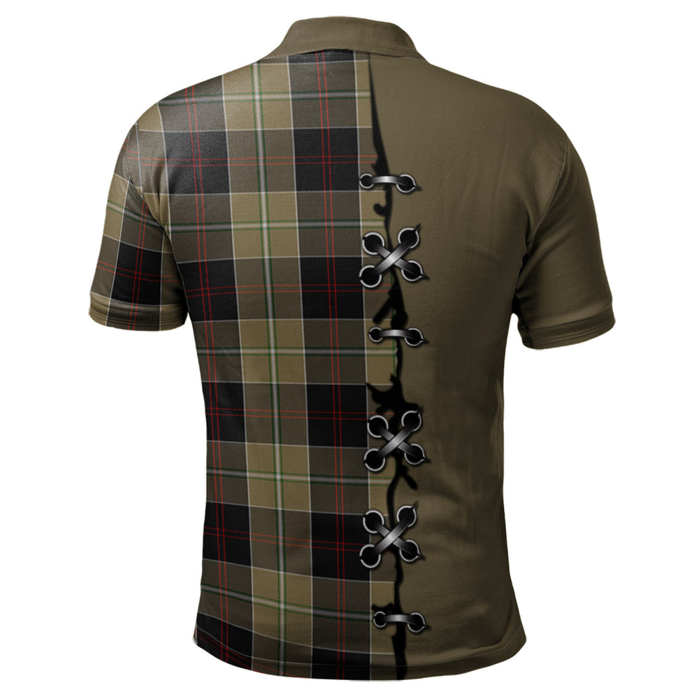 Clan Dunlop Hunting Tartan Polo Shirt - Lion Rampant And Celtic Thistle Style LM24 Dunlop Hunting Tartan Tartan Polo