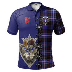 Clan Dunlop Modern Tartan Polo Shirt - Lion Rampant And Celtic Thistle Style JI94 Dunlop Modern Tartan Tartan Polo