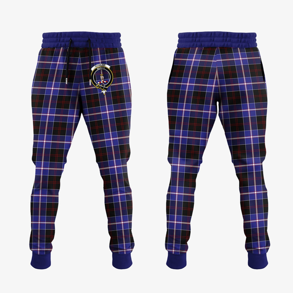 Clan Dunlop Modern Tartan Crest Jogger Sweatpants VK12 Clan Dunlop Tartan Today