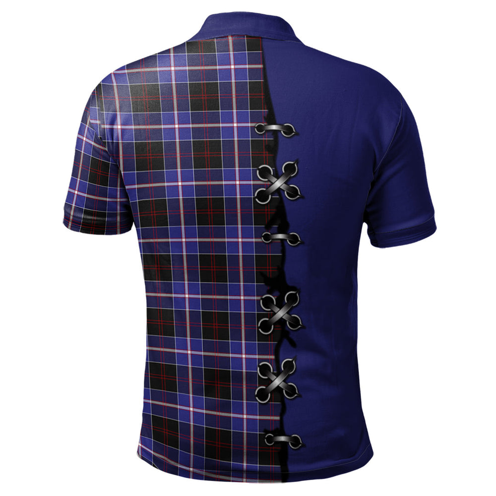 Clan Dunlop Modern Tartan Polo Shirt - Lion Rampant And Celtic Thistle Style JI94 Dunlop Modern Tartan Tartan Polo