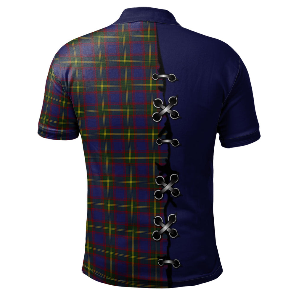 Clan Durie Tartan Polo Shirt - Lion Rampant And Celtic Thistle Style GG31 Durie Tartan Tartan Polo