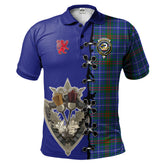 Clan Edmonstone Tartan Polo Shirt - Lion Rampant And Celtic Thistle Style NB23 Edmonstone Tartan Tartan Polo