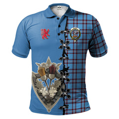 Clan Elliot Ancient Tartan Polo Shirt - Lion Rampant And Celtic Thistle Style CQ97 Elliot Ancient Tartan Tartan Polo