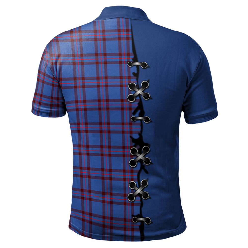 Clan Elliot Modern Tartan Polo Shirt - Lion Rampant And Celtic Thistle Style CP49 Elliot Modern Tartan Tartan Polo