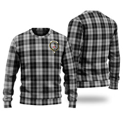 Clan Erskine Black and White Tartan Christmas Ugly Sweater IK77 Erskine Black and White Tartan Tartan Sweater