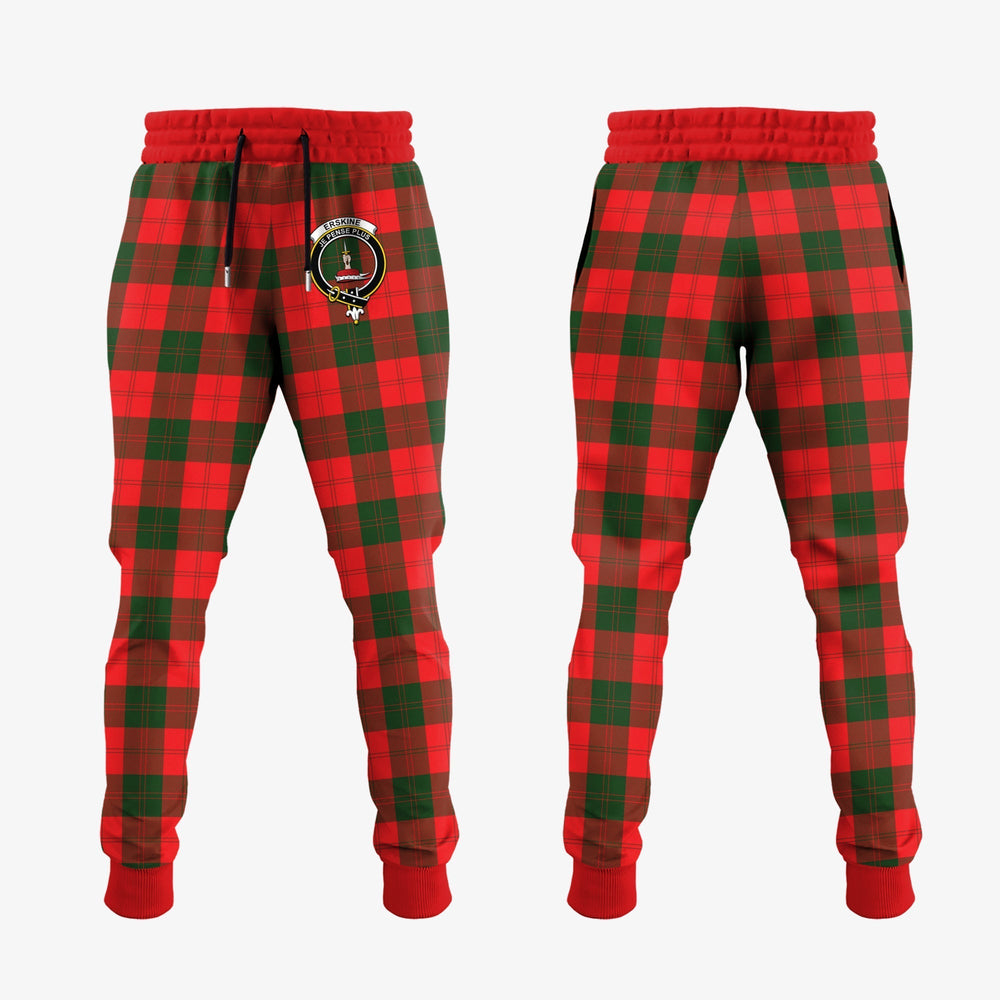 Clan Erskine Modern Tartan Crest Jogger Sweatpants GF61 Clan Erskine Tartan Today