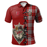 Clan Erskine Red Tartan Polo Shirt - Lion Rampant And Celtic Thistle Style HJ23 Erskine Red Tartan Tartan Polo