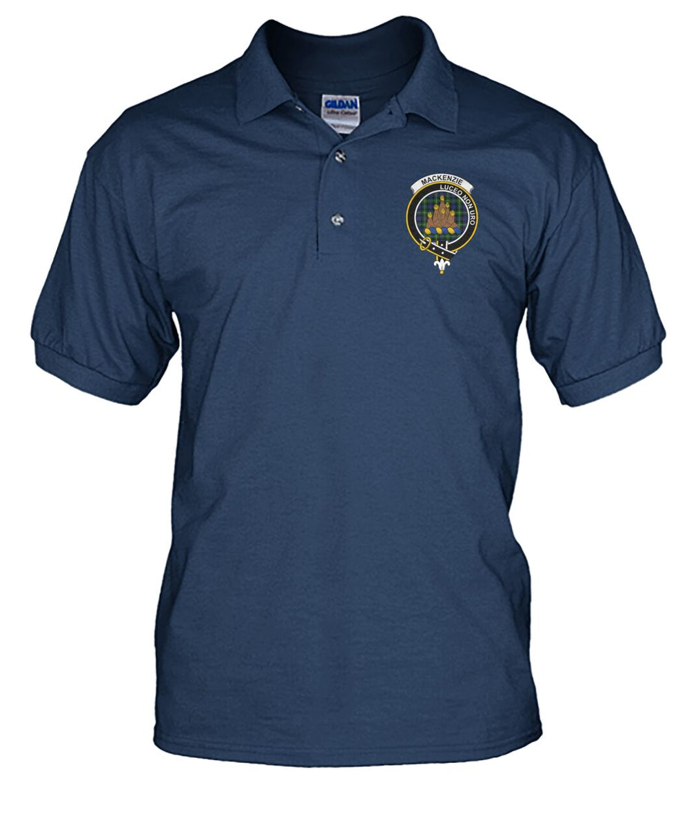 Clan Mackenzie Family Crest Polo T-Shirt VS VA90 Mackenzie Tartan VS Tartan Polo