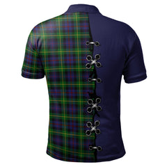 Clan Farquharson Tartan Polo Shirt - Lion Rampant And Celtic Thistle Style QE23 Farquharson Tartan Tartan Polo