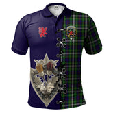 Clan Farquharson Dress Tartan Polo Shirt - Lion Rampant And Celtic Thistle Style NL28 Farquharson Dress Tartan Tartan Polo