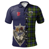 Clan Ferguson Modern Tartan Polo Shirt - Lion Rampant And Celtic Thistle Style ZD51 Ferguson Modern Tartan Tartan Polo