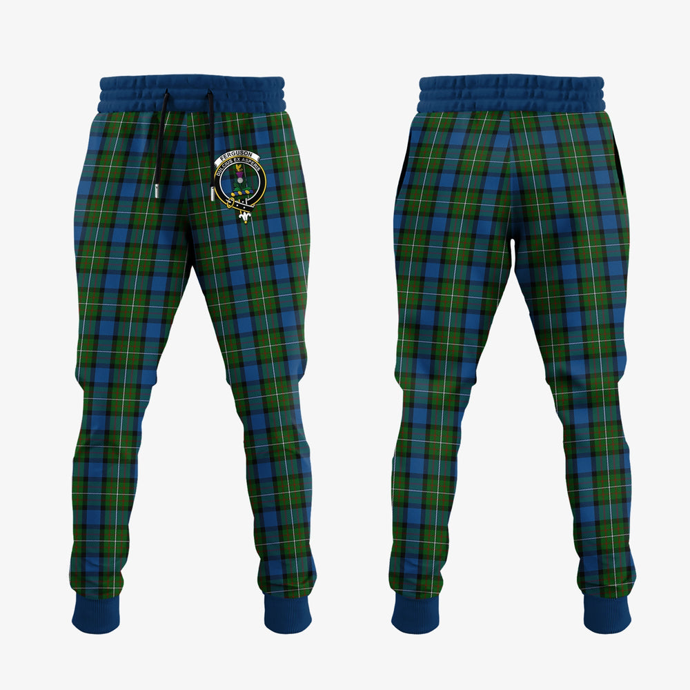 Clan Ferguson Of Atholl Tartan Crest Jogger Sweatpants MW19 Clan Hall Tartan Today