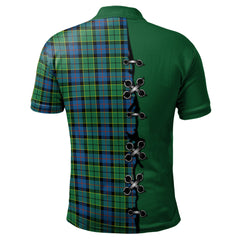 Clan Forsyth Ancient Tartan Polo Shirt - Lion Rampant And Celtic Thistle Style LI18 Forsyth Ancient Tartan Tartan Polo