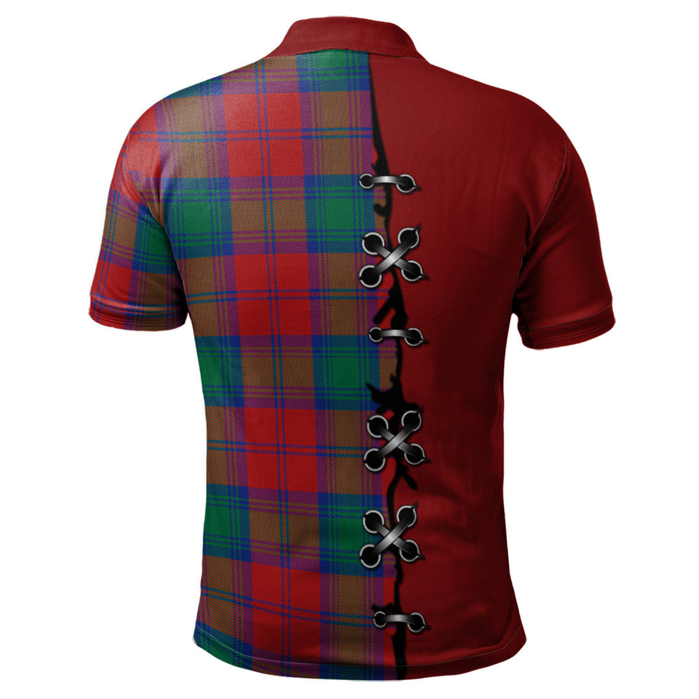 Clan Fotheringham Modern Tartan Polo Shirt - Lion Rampant And Celtic Thistle Style OH64 Fotheringham Modern Tartan Tartan Polo
