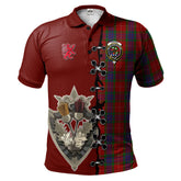 Clan Fraser Tartan Polo Shirt - Lion Rampant And Celtic Thistle Style OD93 Fraser Tartan Tartan Polo