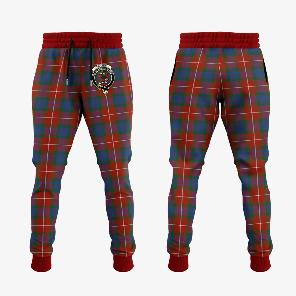 Clan Fraser Ancient Tartan Crest Jogger Sweatpants MV89 Clan Fraser Tartan Today