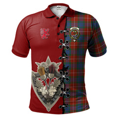 Clan Fraser Ancient Tartan Polo Shirt - Lion Rampant And Celtic Thistle Style KR95 Fraser Ancient Tartan Tartan Polo