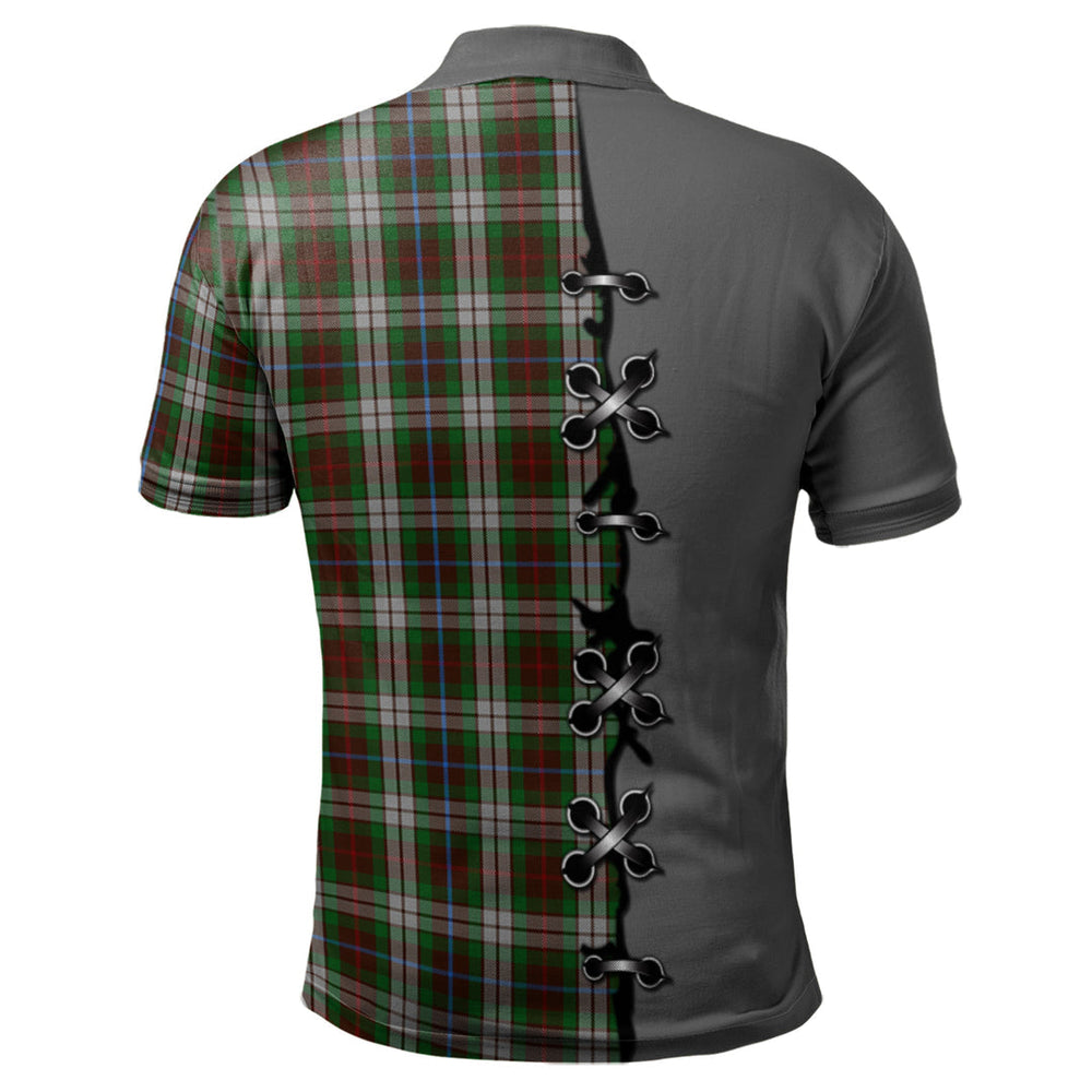 Clan Fraser Hunting Dress Tartan Polo Shirt - Lion Rampant And Celtic Thistle Style MF55 Fraser Hunting Dress Tartan Tartan Polo
