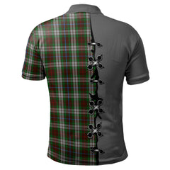 Clan Fraser Hunting Dress Tartan Polo Shirt - Lion Rampant And Celtic Thistle Style MF55 Fraser Hunting Dress Tartan Tartan Polo