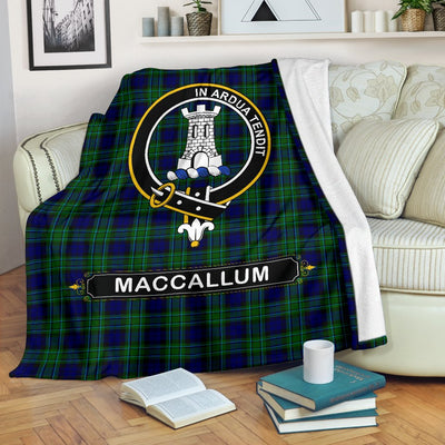 Clan MacCallum Tartan Crest Blanket