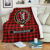 Clan MacQueen Family Tartan Crest Blanket 3 Sizes XT61 Clan MacQueen Tartan Today