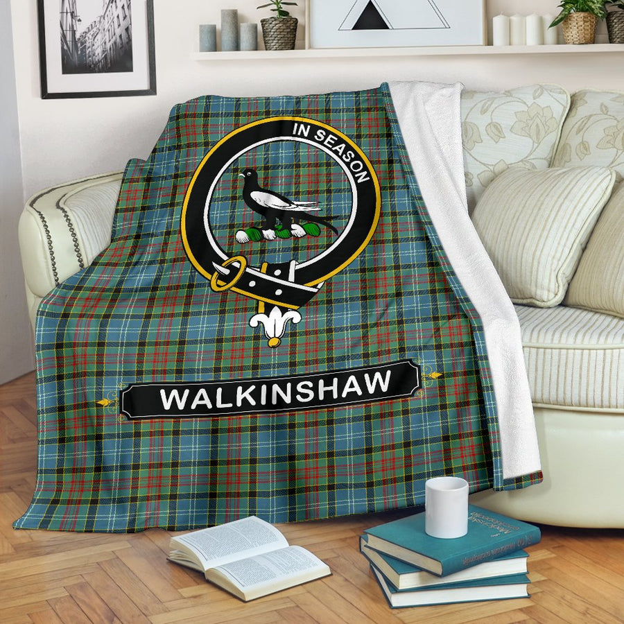 Clan Walkinshaw Family Tartan Crest Blanket