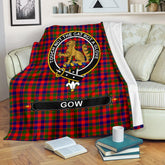 Clan Gow (or McGouan) Tartan Crest BlanketsYW16 Clan Gow Tartan Today