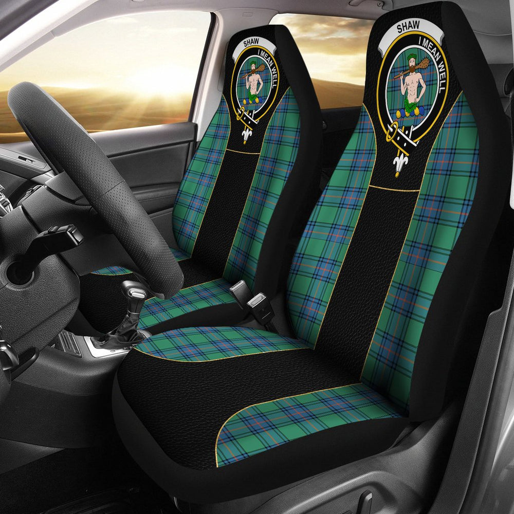 Clan Shaw Of Sauchie Tartan Crest Car Seat Cover - Special VersionZB40 Clan Shaw Tartan Today